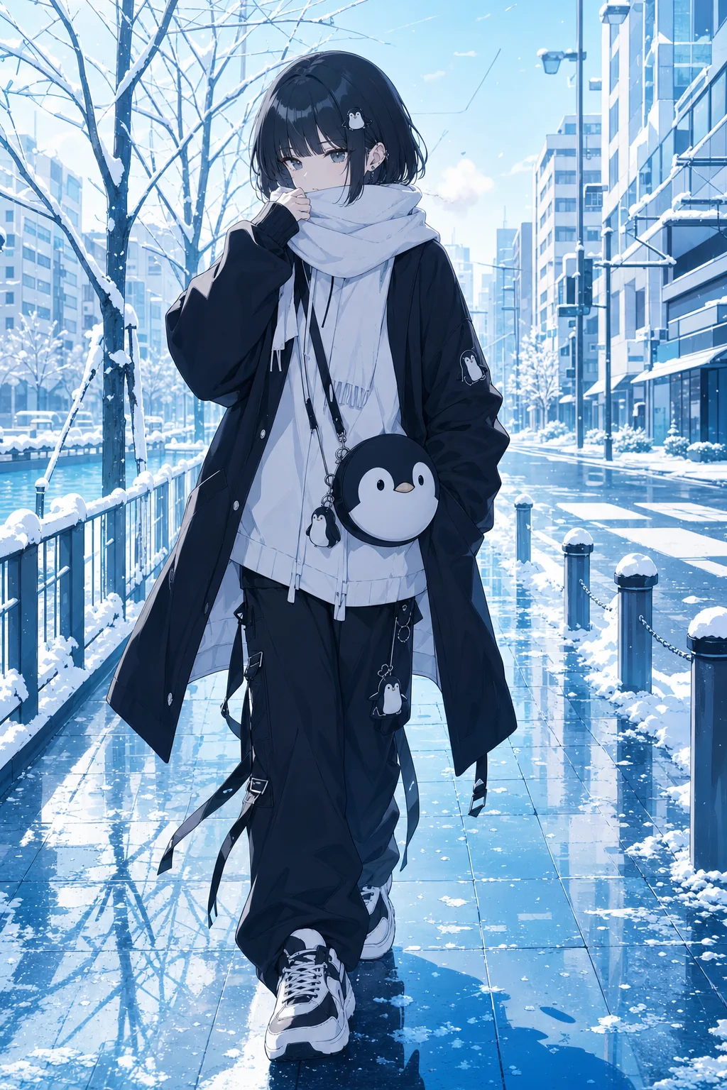 雪あがりの街を歩くDANSE